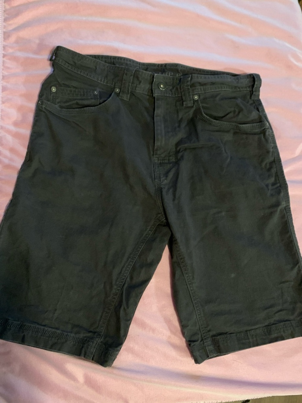 Prana Shorts Men Breathe Organic Cotton Canvas Carpenter Outdoors Hiking 33 x 11